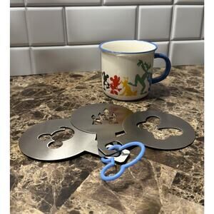 Disney Mousewares Mickey and Friends Mug & Stencils Set - NWOT